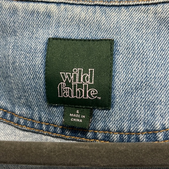 Wild Fable denim jacket with design tears S $16 - Picture 2 of 5